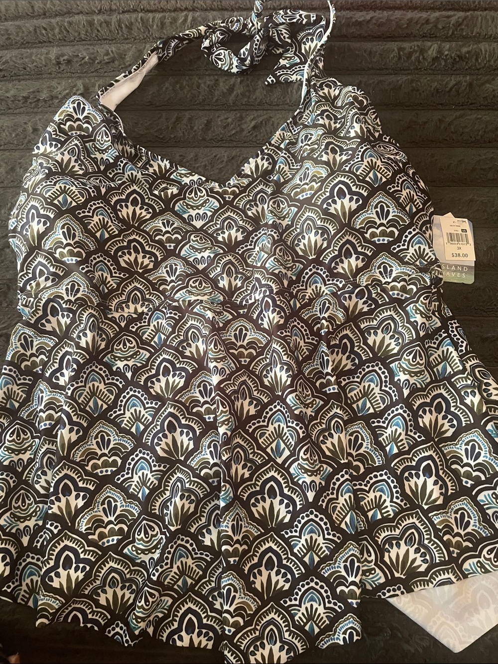 Island Waves Tankini Top NWT 3x